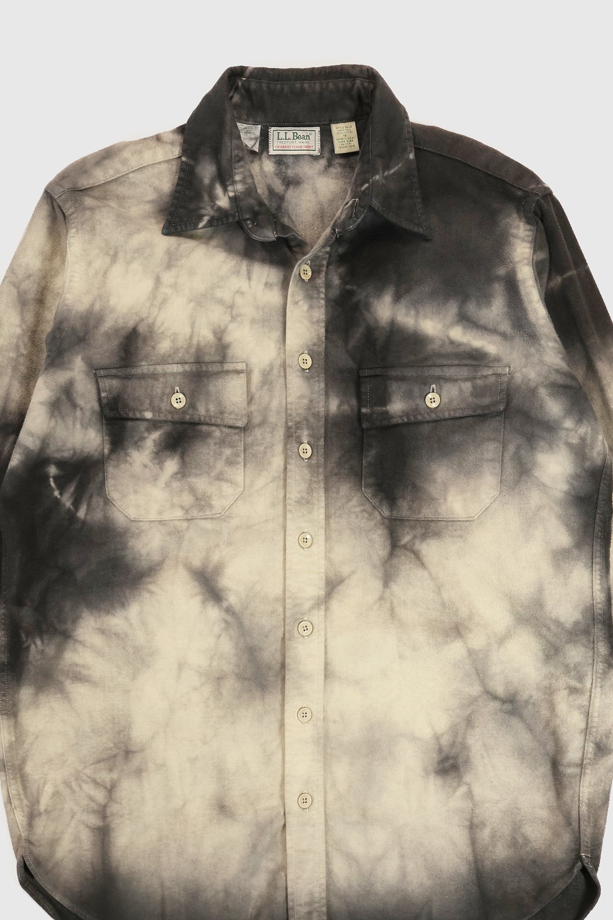 Vintage L.L. Bean Dye Tech Flannel Button-Down Shirt Image 5