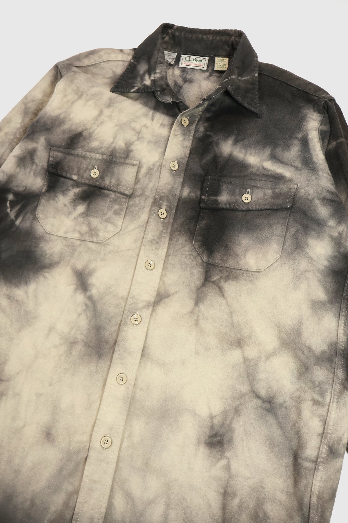 Vintage L.L. Bean Dye Tech Flannel Button-Down Shirt Image 2