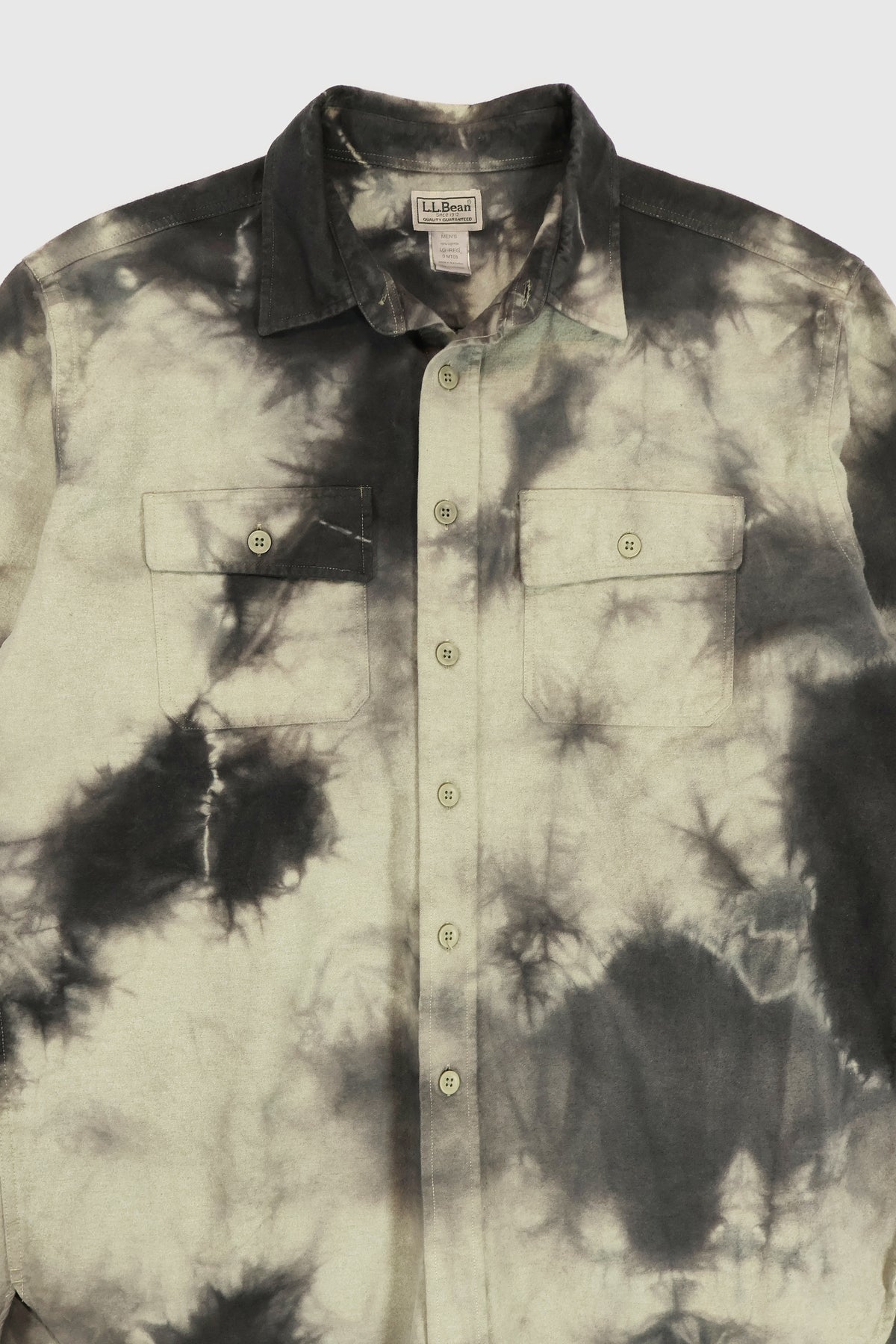 Vintage L.L. Bean Dye Tech Flannel Button-Down Shirt Image 5