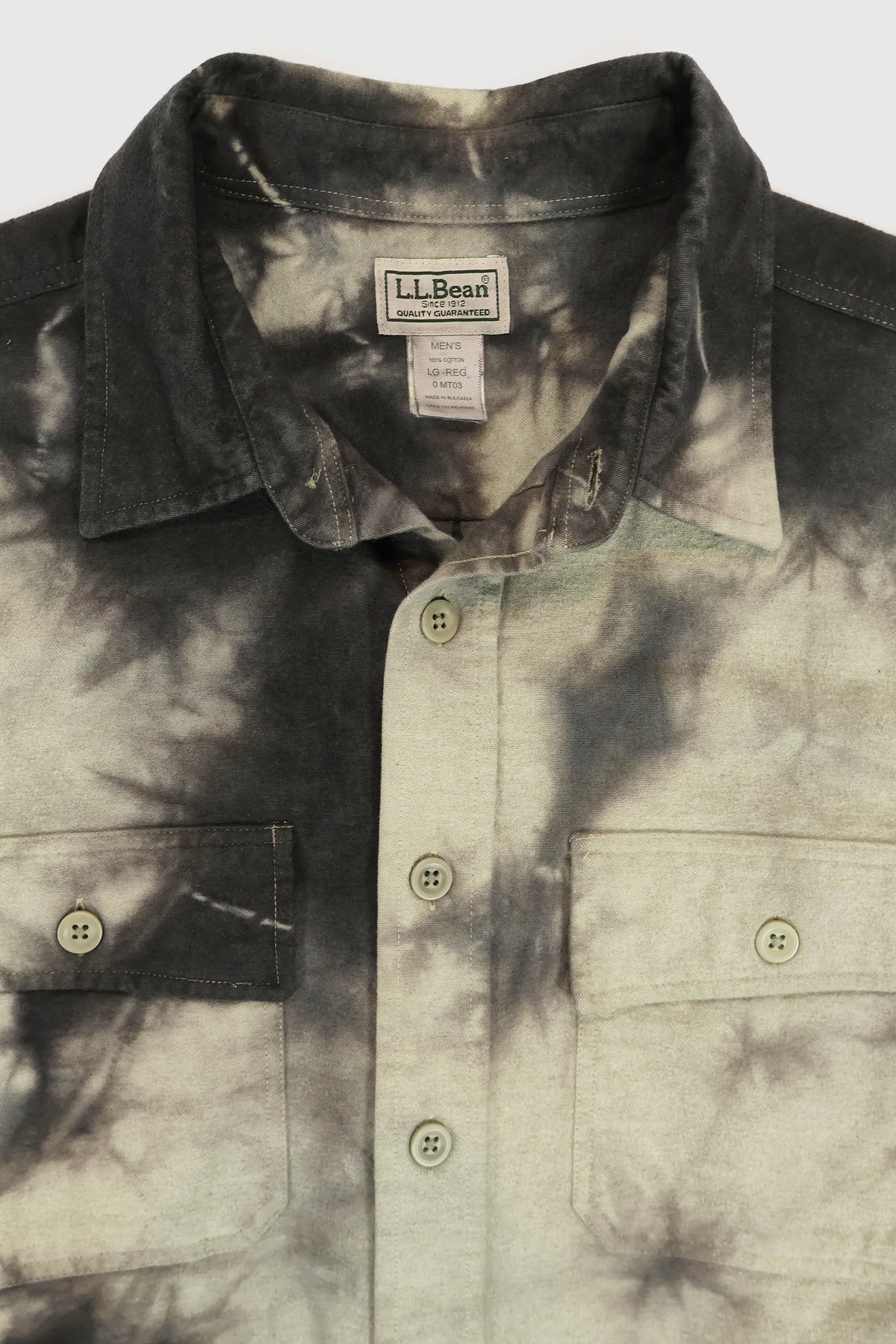 Vintage L.L. Bean Dye Tech Flannel Button-Down Shirt Image 3