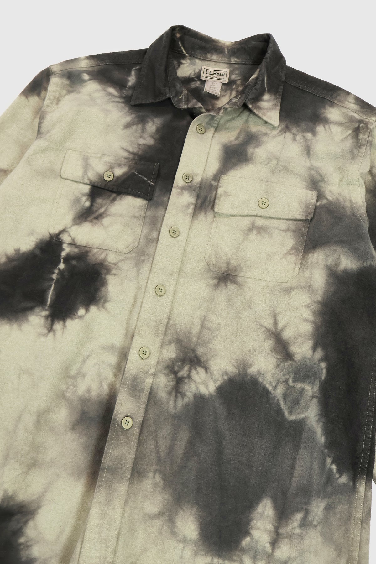 Vintage L.L. Bean Dye Tech Flannel Button-Down Shirt Image 2