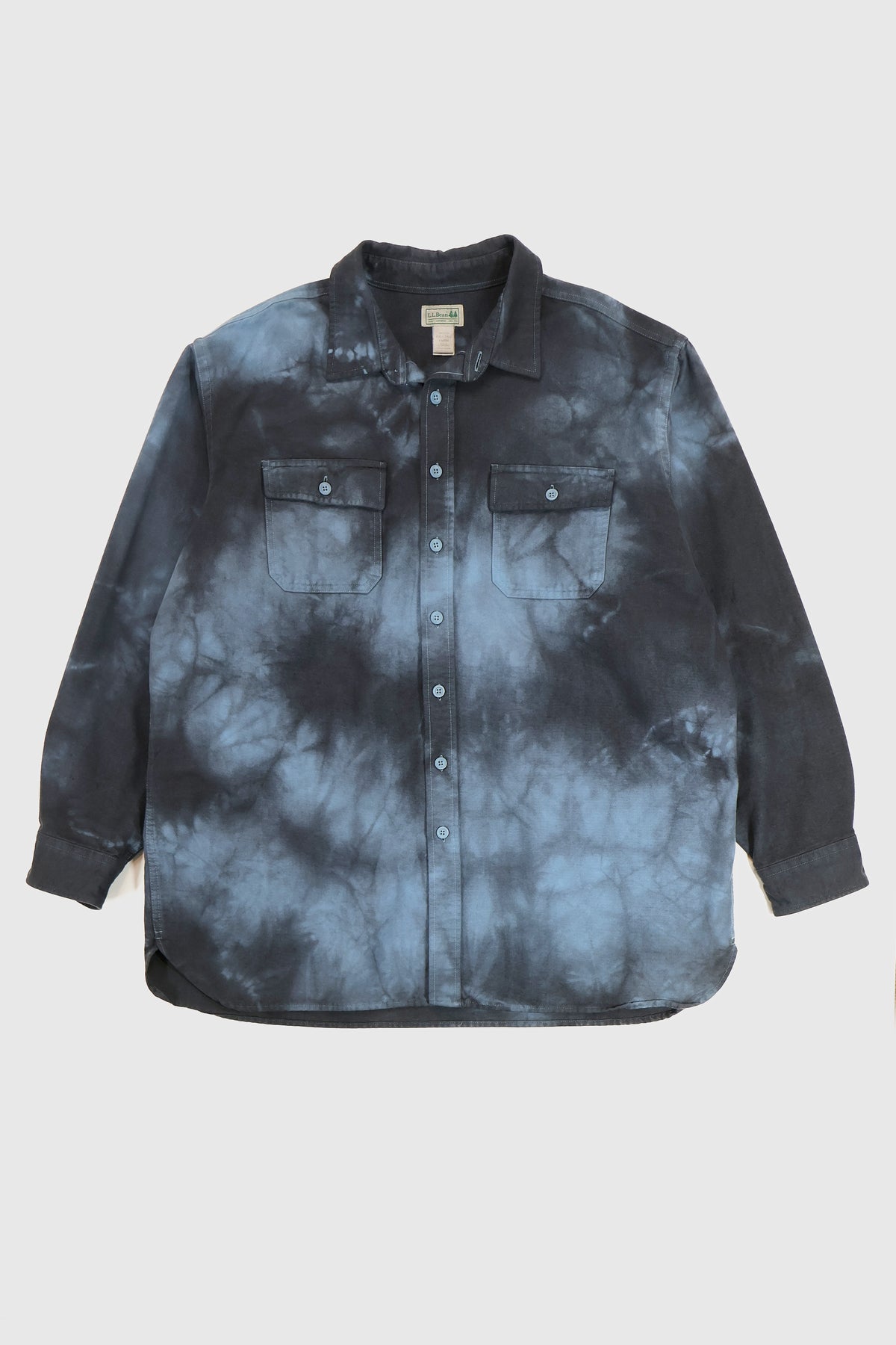Vintage L.L. Bean Dye Tech Flannel Button-Down Shirt Image 0