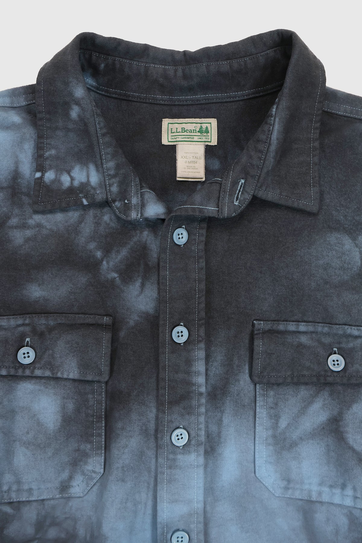 Vintage L.L. Bean Dye Tech Flannel Button-Down Shirt Image 3