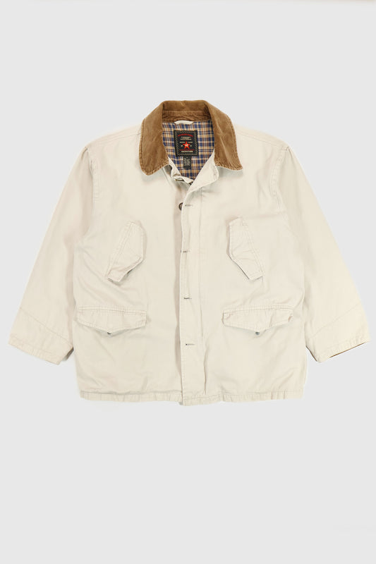 Vintage American Eagle Flannel Lined Chore Jacket Image 0