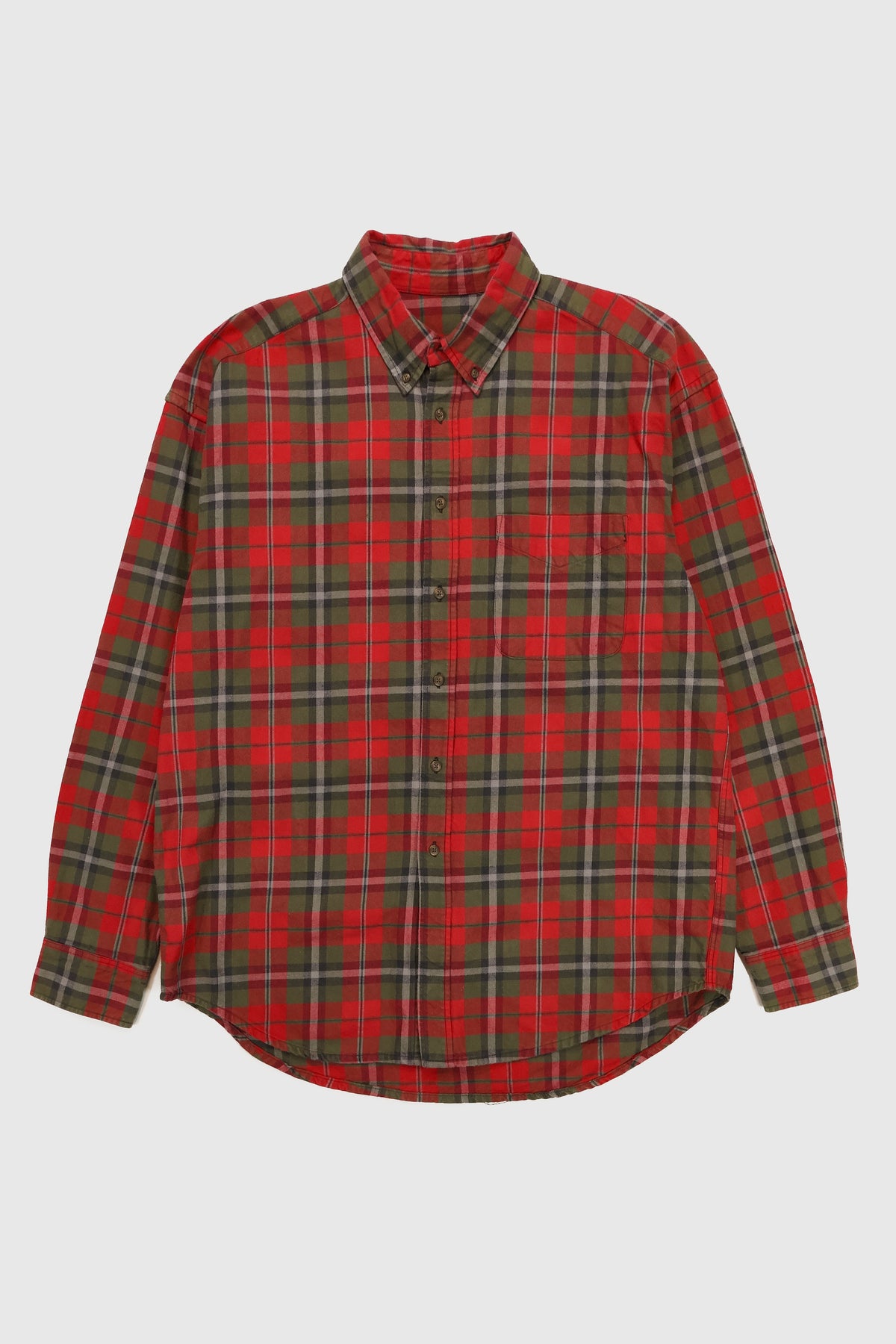 Vintage Red Plaid Button-Down Shirt Image 0