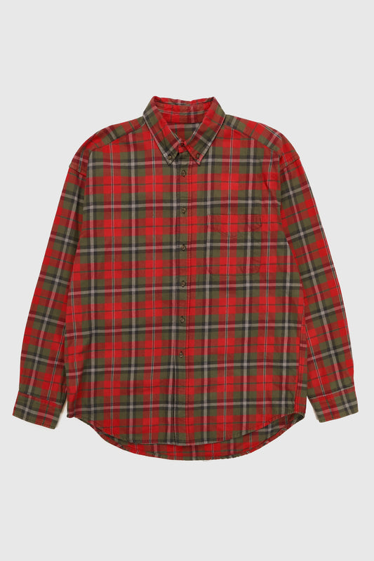 Vintage Red Plaid Button-Down Shirt Image 0