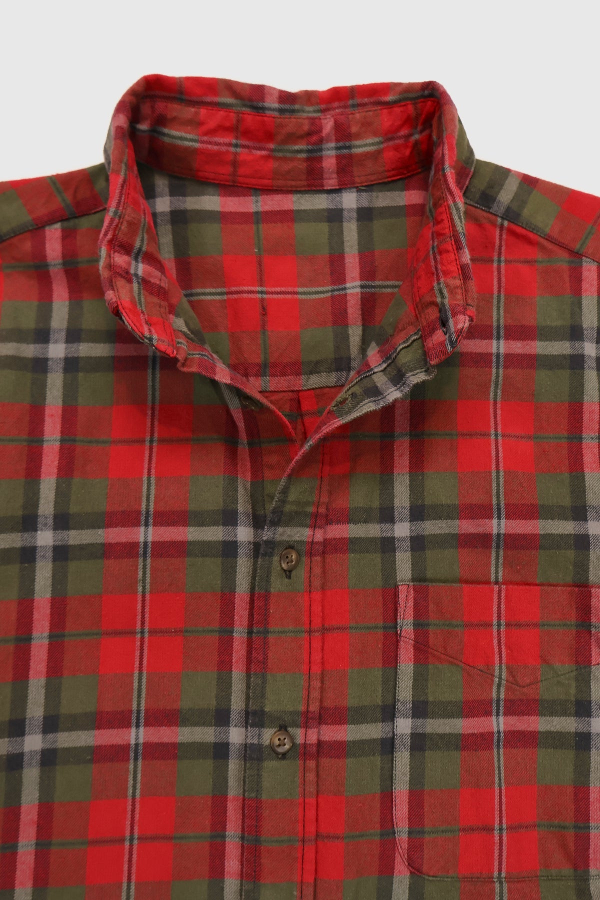 Vintage Red Plaid Button-Down Shirt Image 2