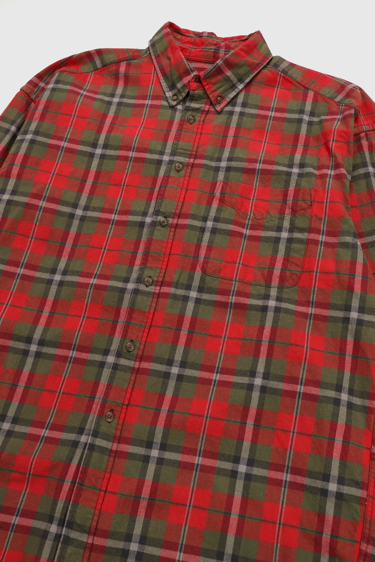 Vintage Red Plaid Button-Down Shirt Image 1