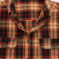 Vintage Plaid Short Sleeve Cutoff Button-Down Shirt Image 2