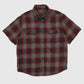 Vintage Short Sleeve Cuttoff Flannel Button-Down Shirt Image 0