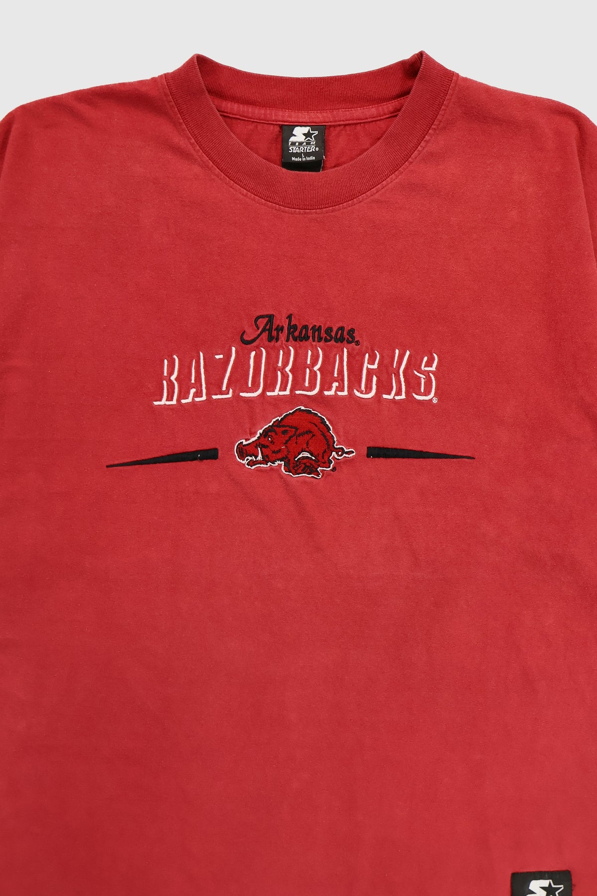Vintage Arkansas Razorbacks Embroidered Tee Image 2
