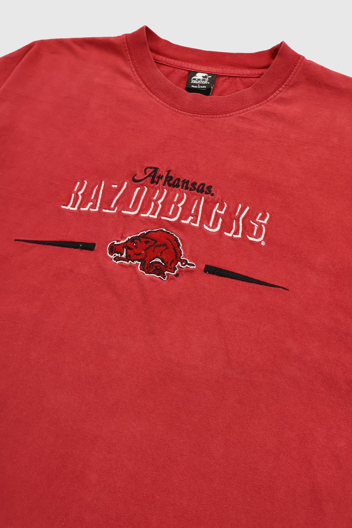 Vintage Arkansas Razorbacks Embroidered Tee Image 1