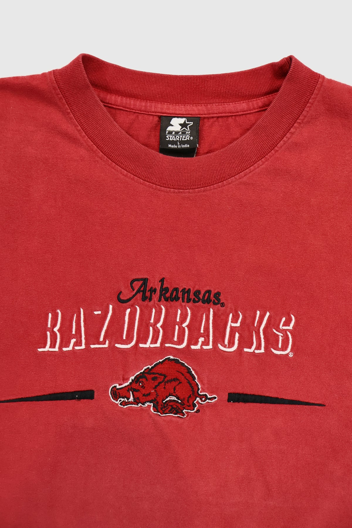 Vintage Arkansas Razorbacks Embroidered Tee Image 3