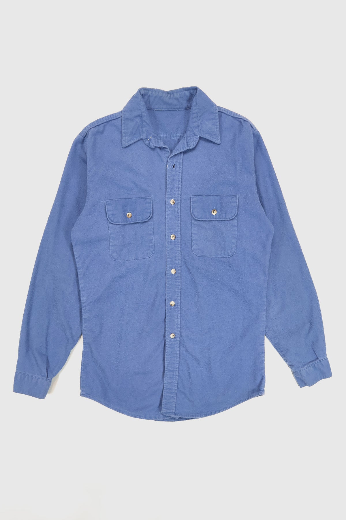Vintage Blue Flannel Button-Down Shirt Image 0