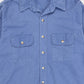 Vintage Blue Flannel Button-Down Shirt Image 3