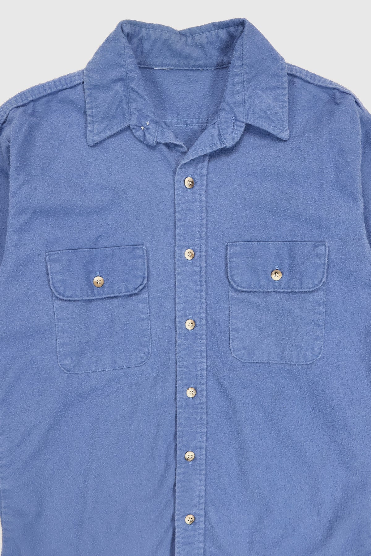 Vintage Blue Flannel Button-Down Shirt Image 3