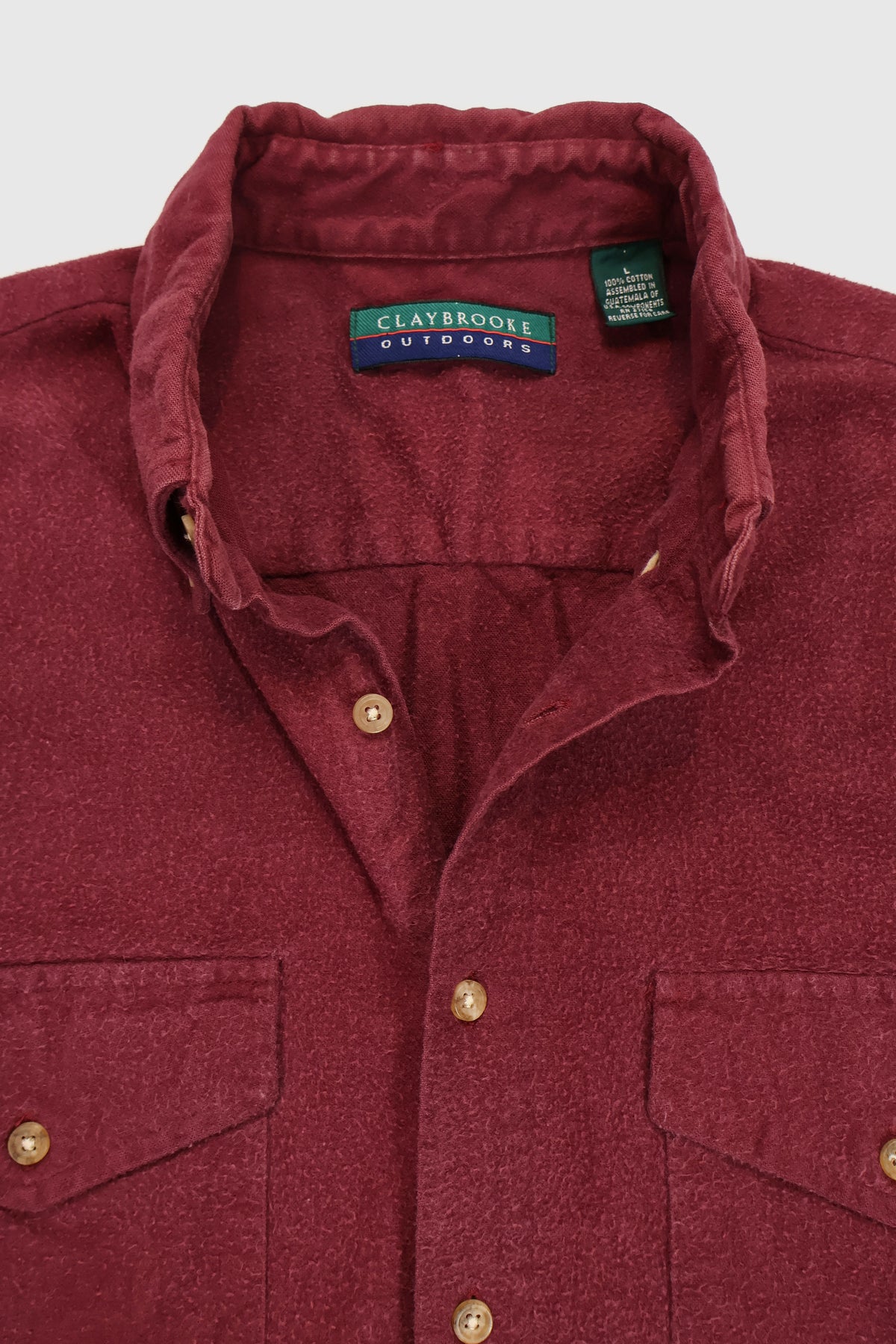 Vintage Red Flannel Button-Down Shirt Image 2