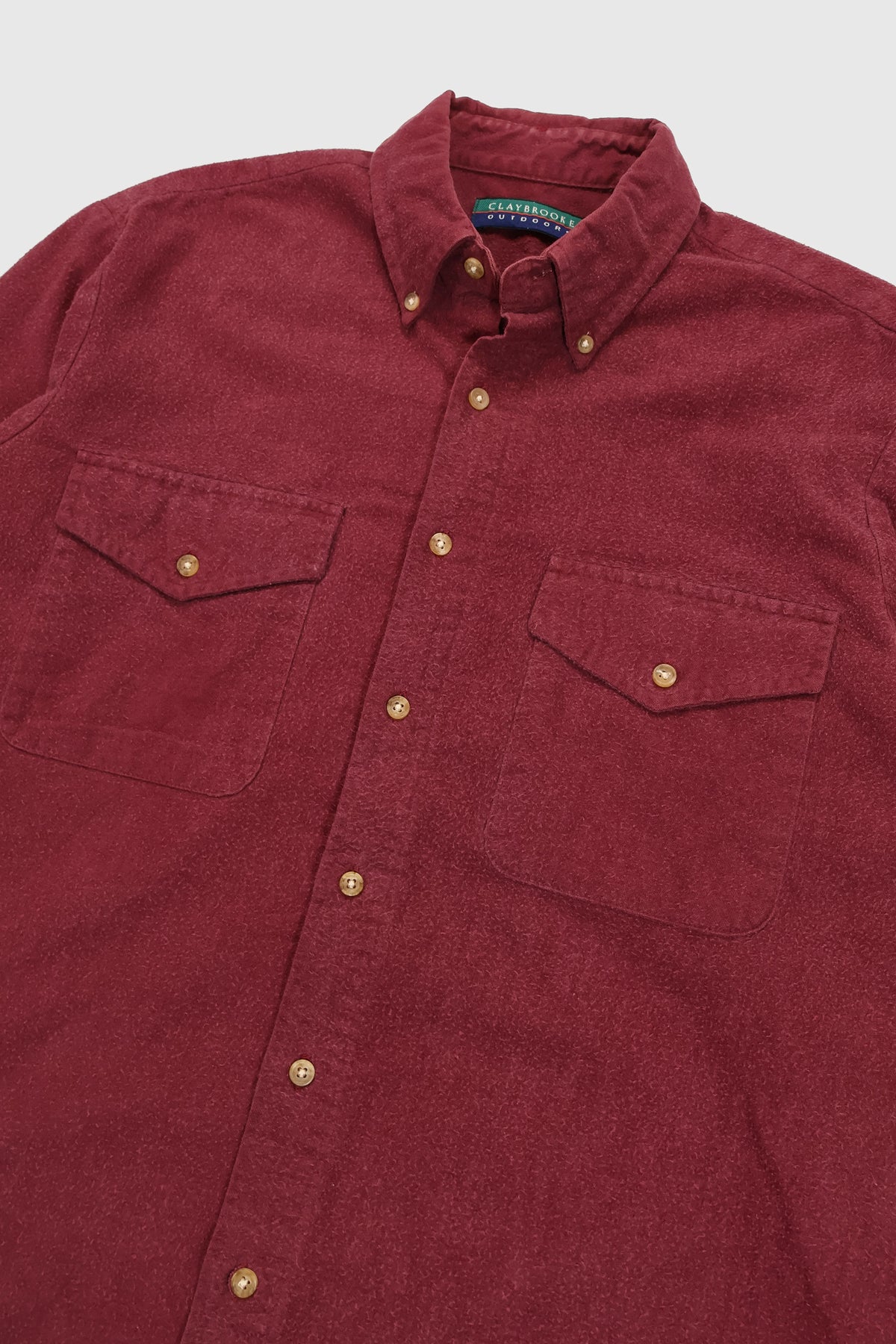 Vintage Red Flannel Button-Down Shirt Image 3