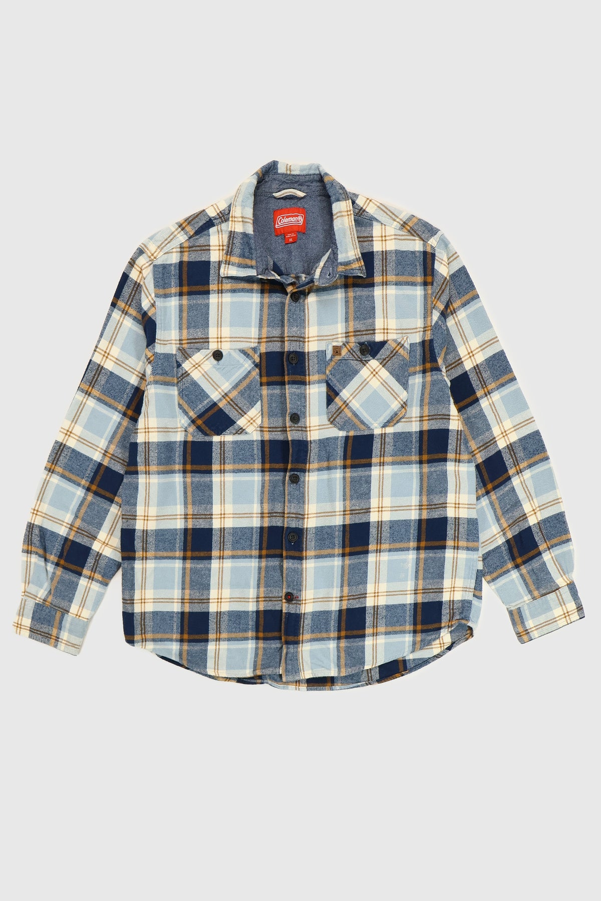 Vintage Coleman Plaid Flannel Button-Down Shirt Image 0