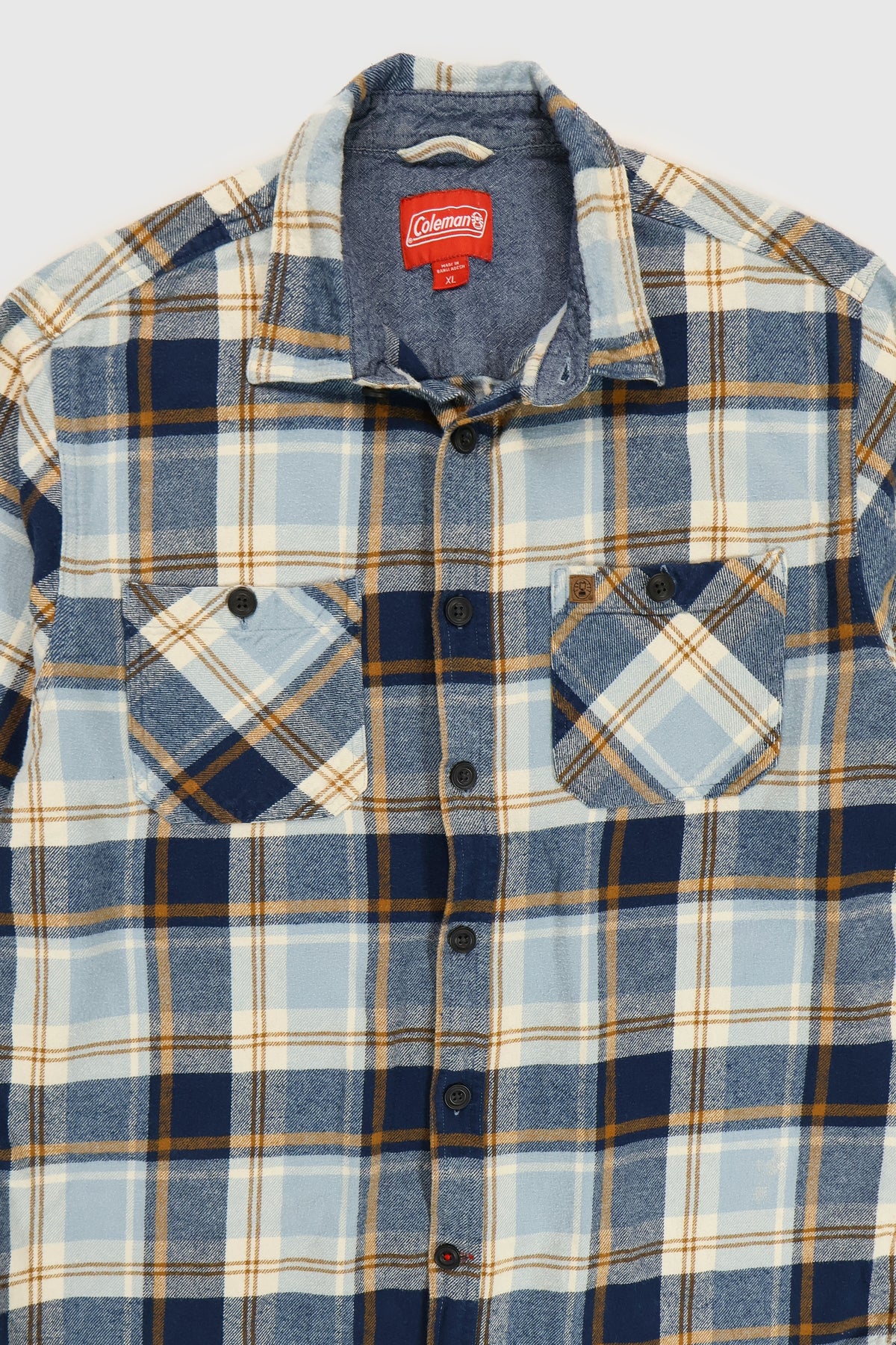 Vintage Coleman Plaid Flannel Button-Down Shirt Image 3