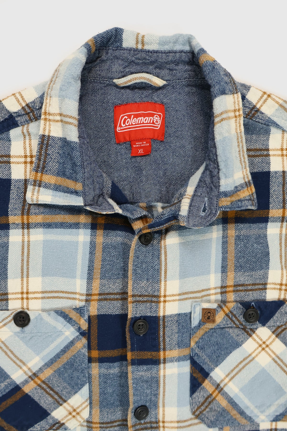 Vintage Coleman Plaid Flannel Button-Down Shirt Image 2