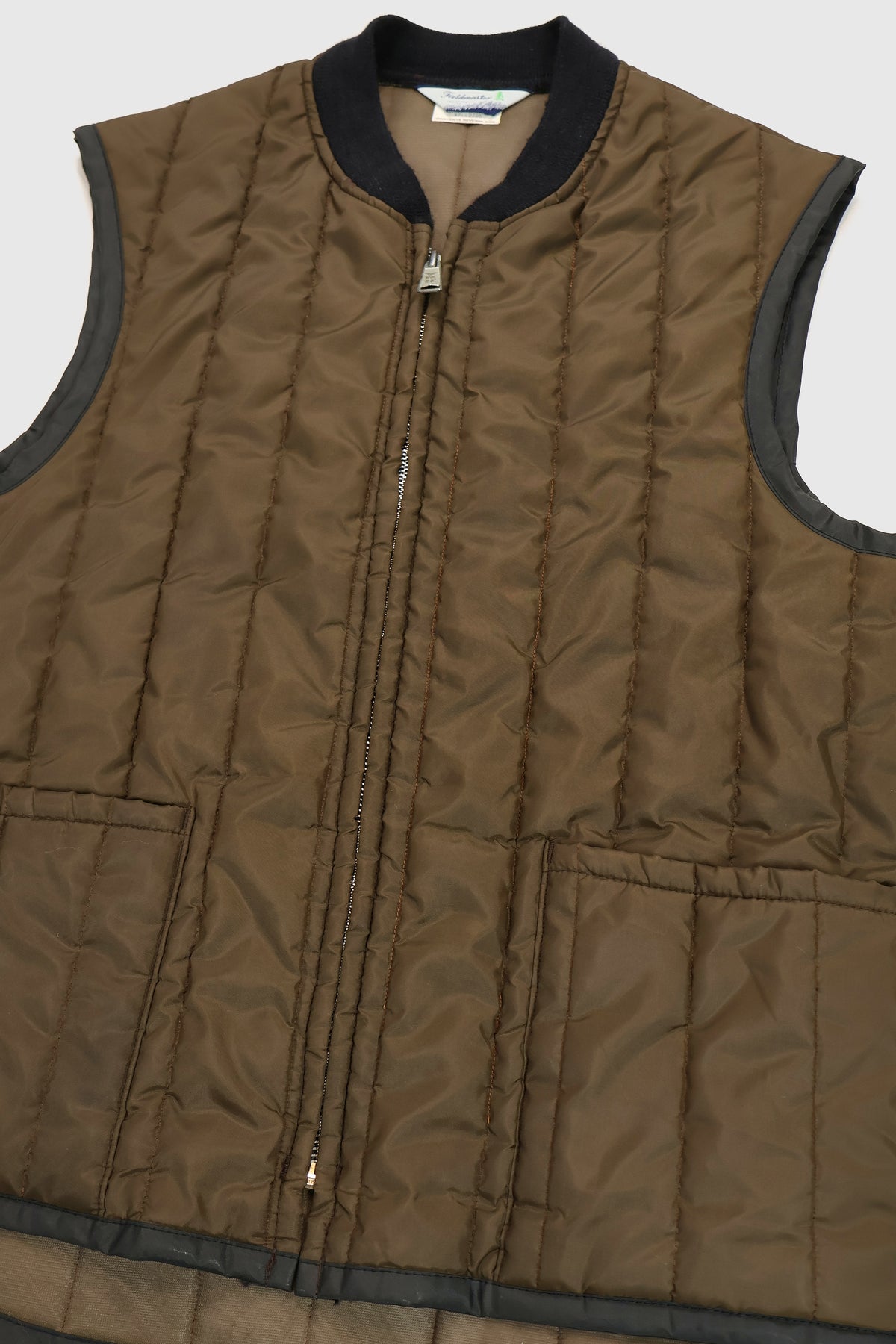 Vintage Brown Nylon Vest Image 2
