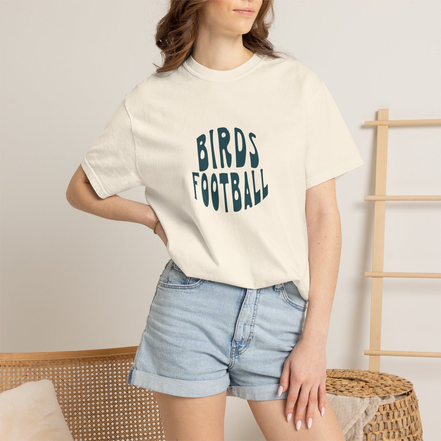 Birds Football Retro Wave Sports Tee