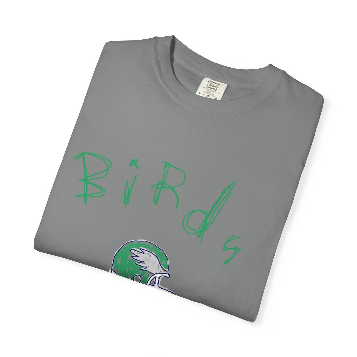 Birds Football Helmet Graphic T-Shirt