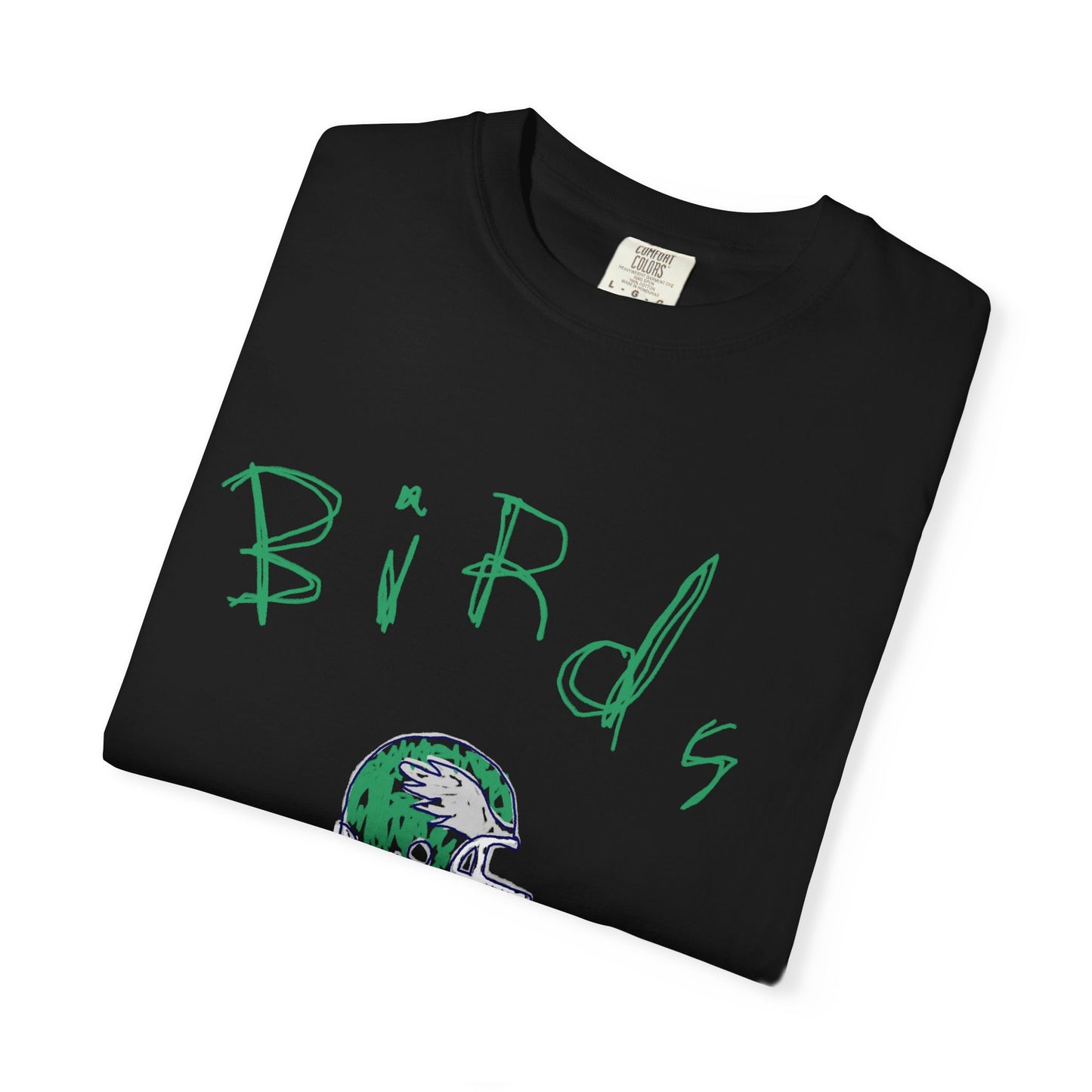 Birds Football Helmet Graphic T-Shirt