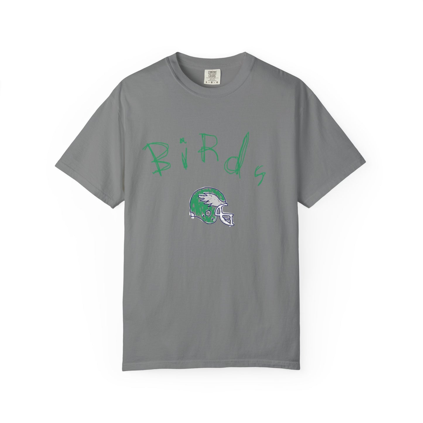 Birds Football Helmet Graphic T-Shirt