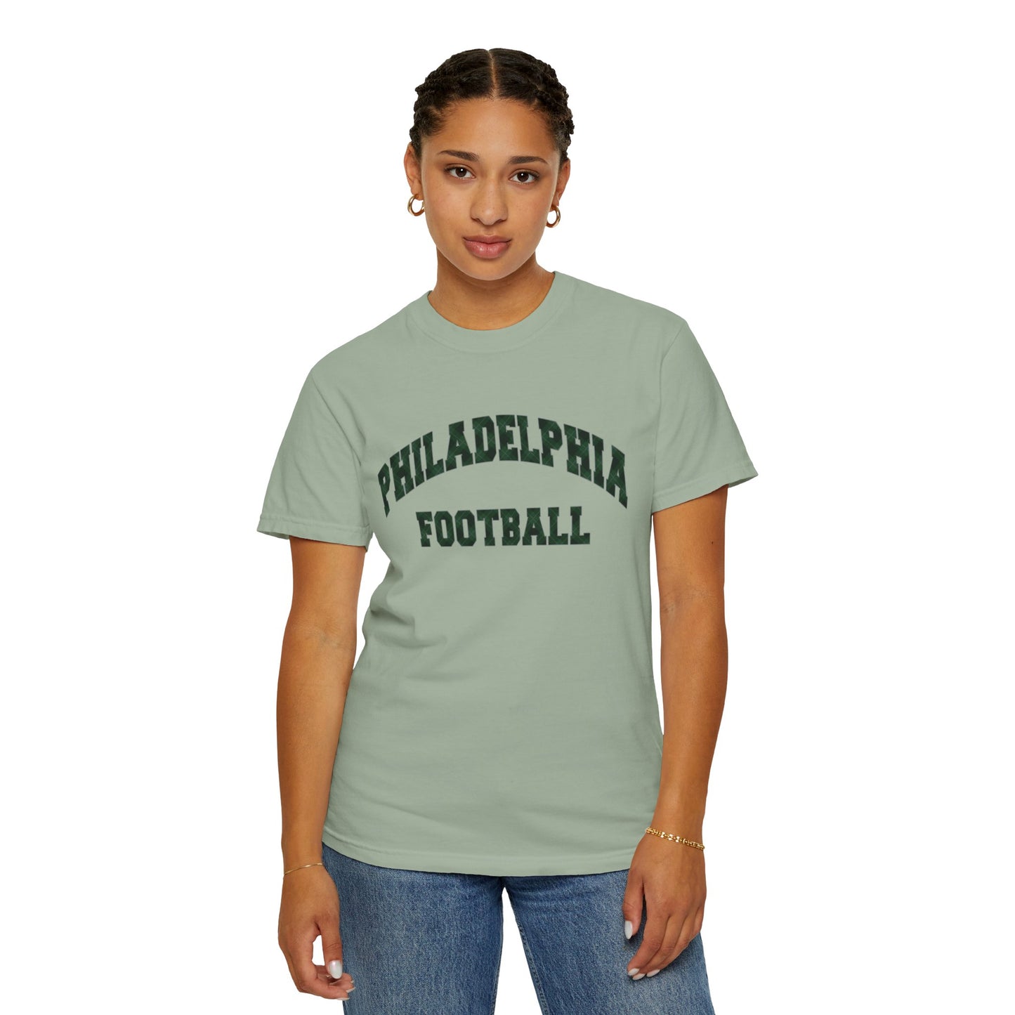Philadelphia Football Plaid Block Print Tee