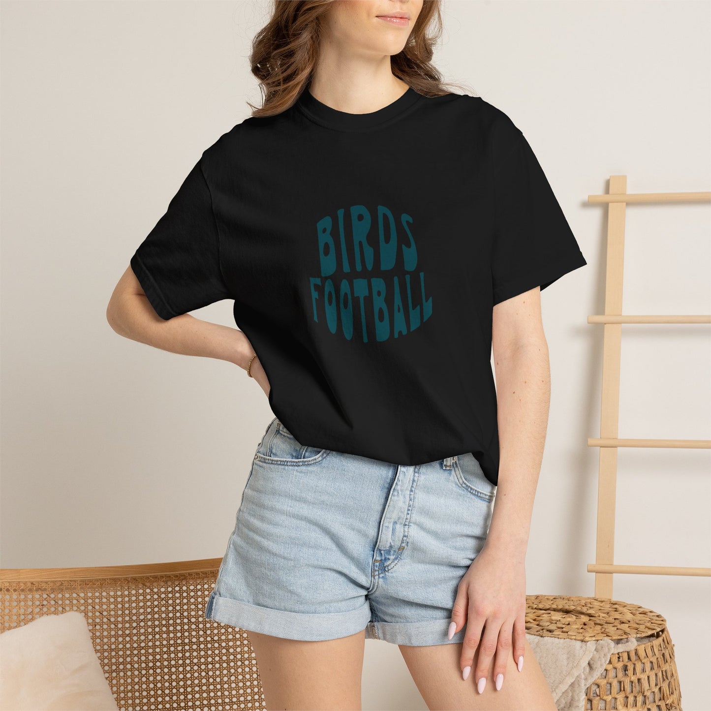 Birds Football Retro Wave Sports Tee