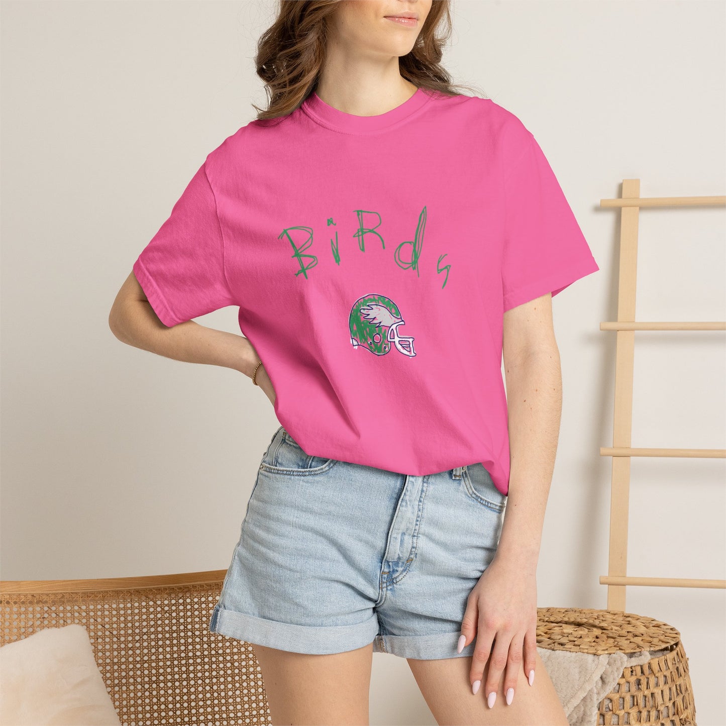 Birds Crayon Helmet Tee