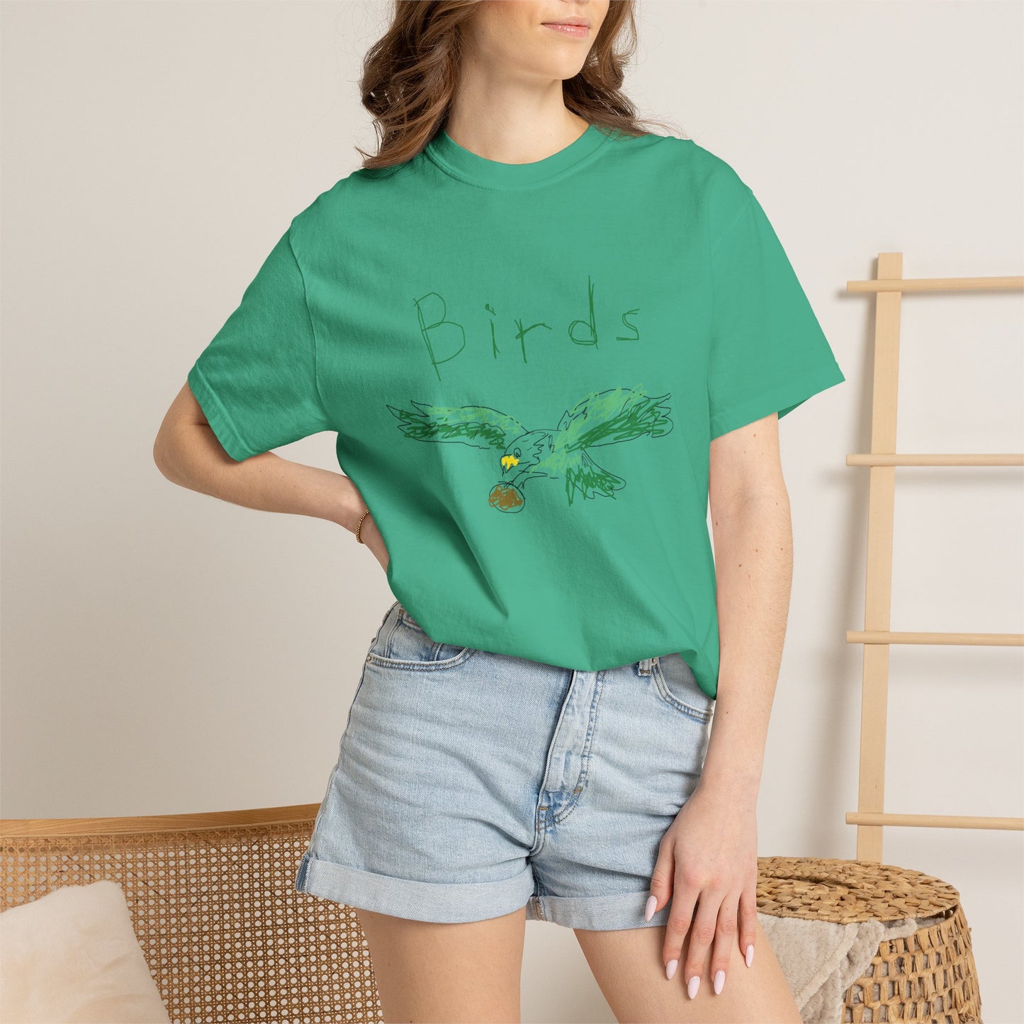 Birds Crayon Graphic Tee