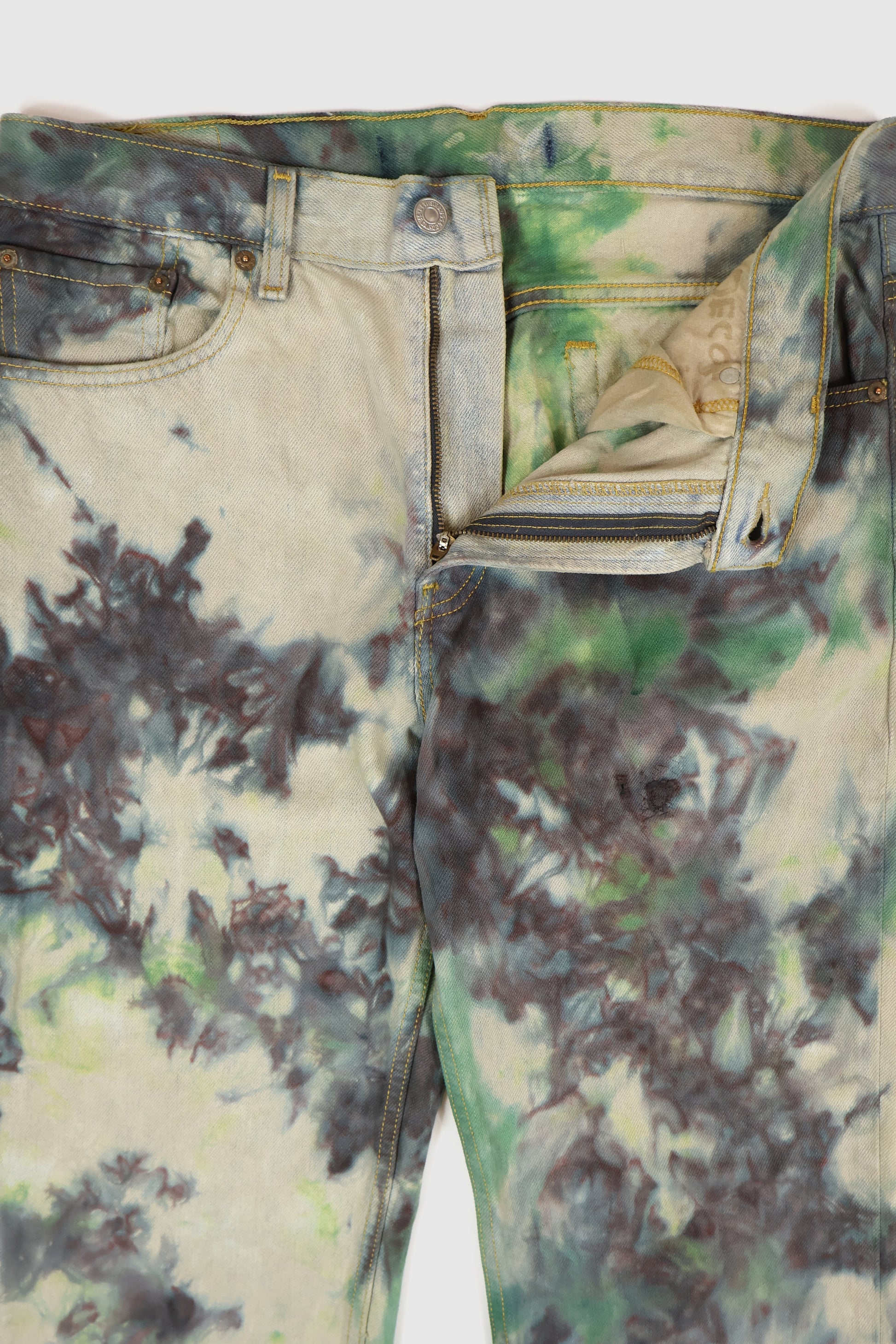 Vintage Levi's Straight Fit Dyed Jeans Image 3