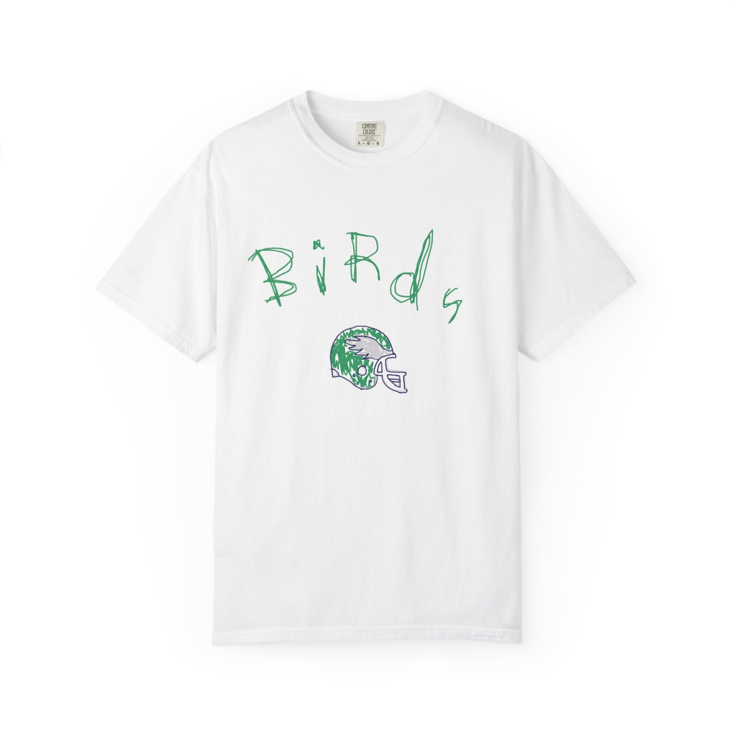Birds Football Helmet Graphic T-Shirt
