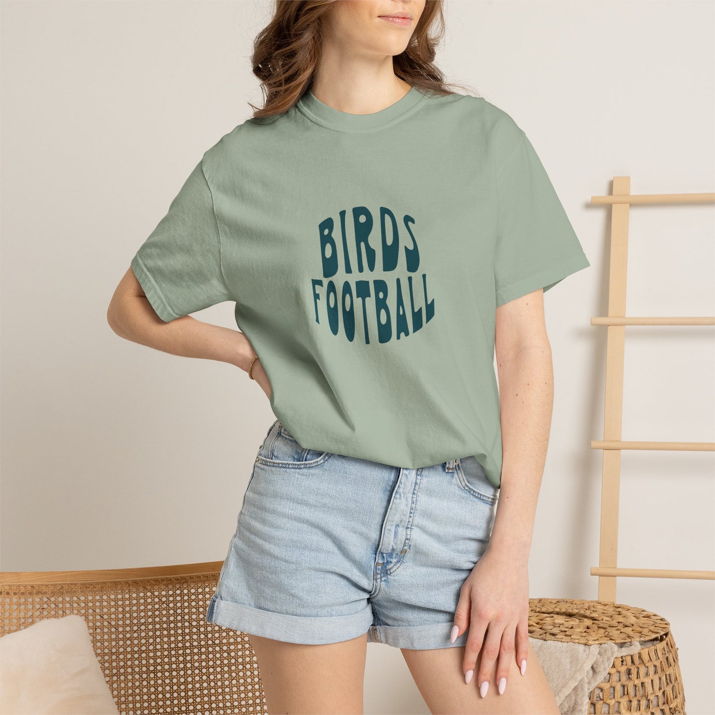 Birds Football Retro Wave Sports Tee