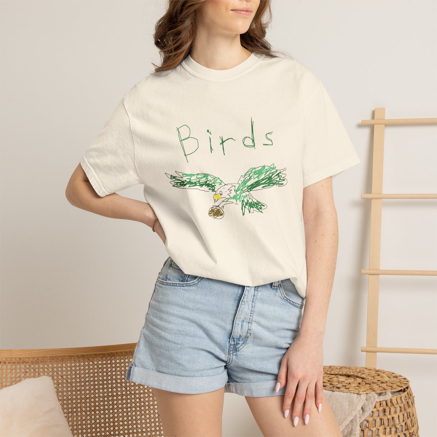 Birds Crayon Graphic Tee