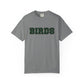 Birds Plaid Block Font Graphic Tee