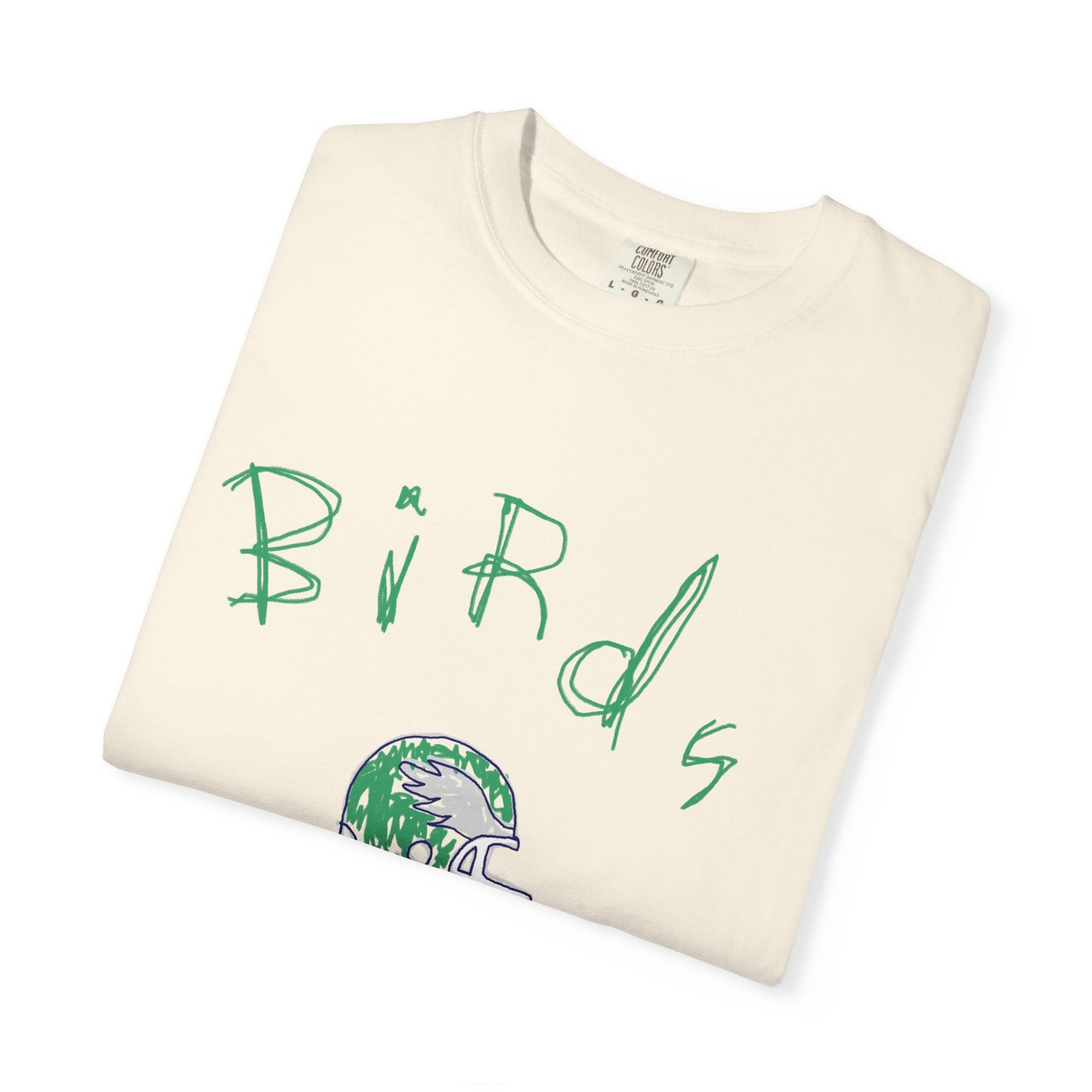 Birds Football Helmet Graphic T-Shirt