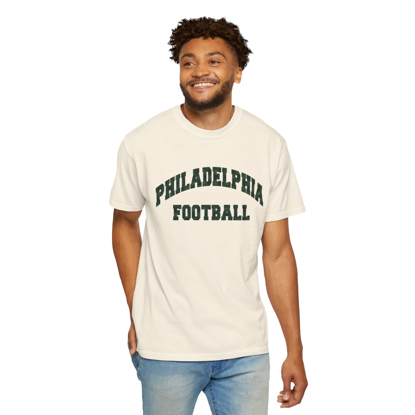 Philadelphia Football Plaid Block Print Tee