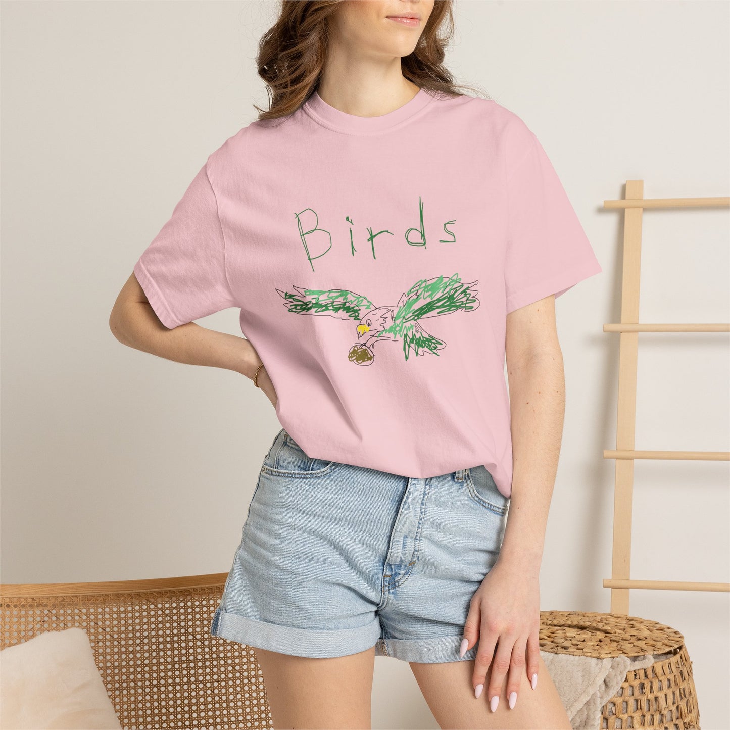 Birds Crayon Graphic Tee