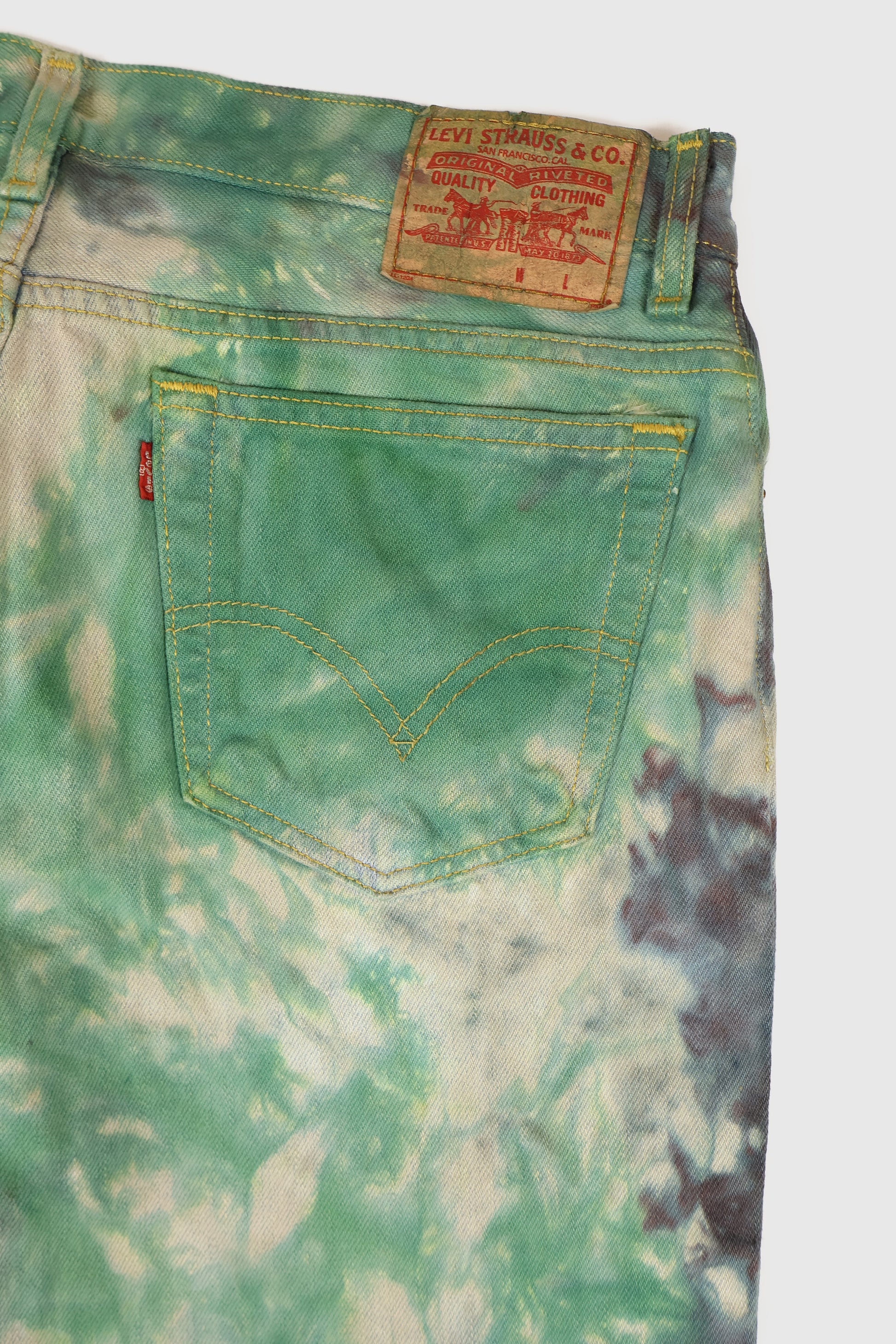 Vintage Levi's Straight Fit Dyed Jeans Image 4
