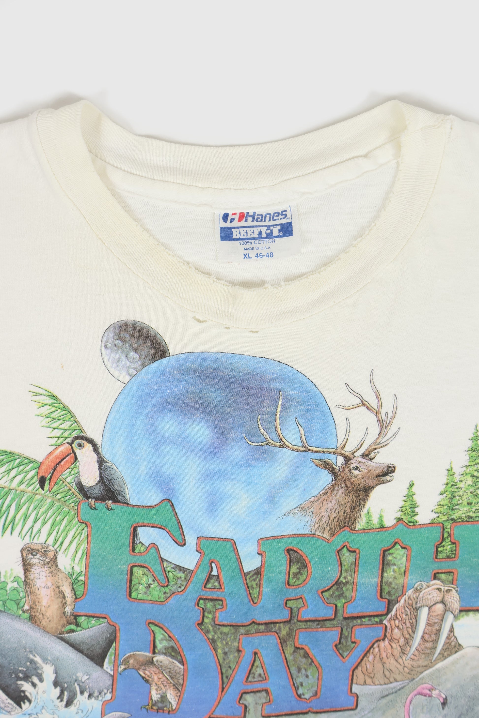 Vintage Distressed Earth Day Tee Image 2