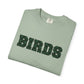 Birds Plaid Block Font Graphic Tee