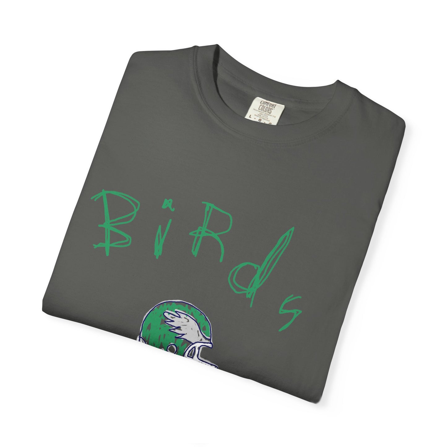 Birds Football Helmet Graphic T-Shirt
