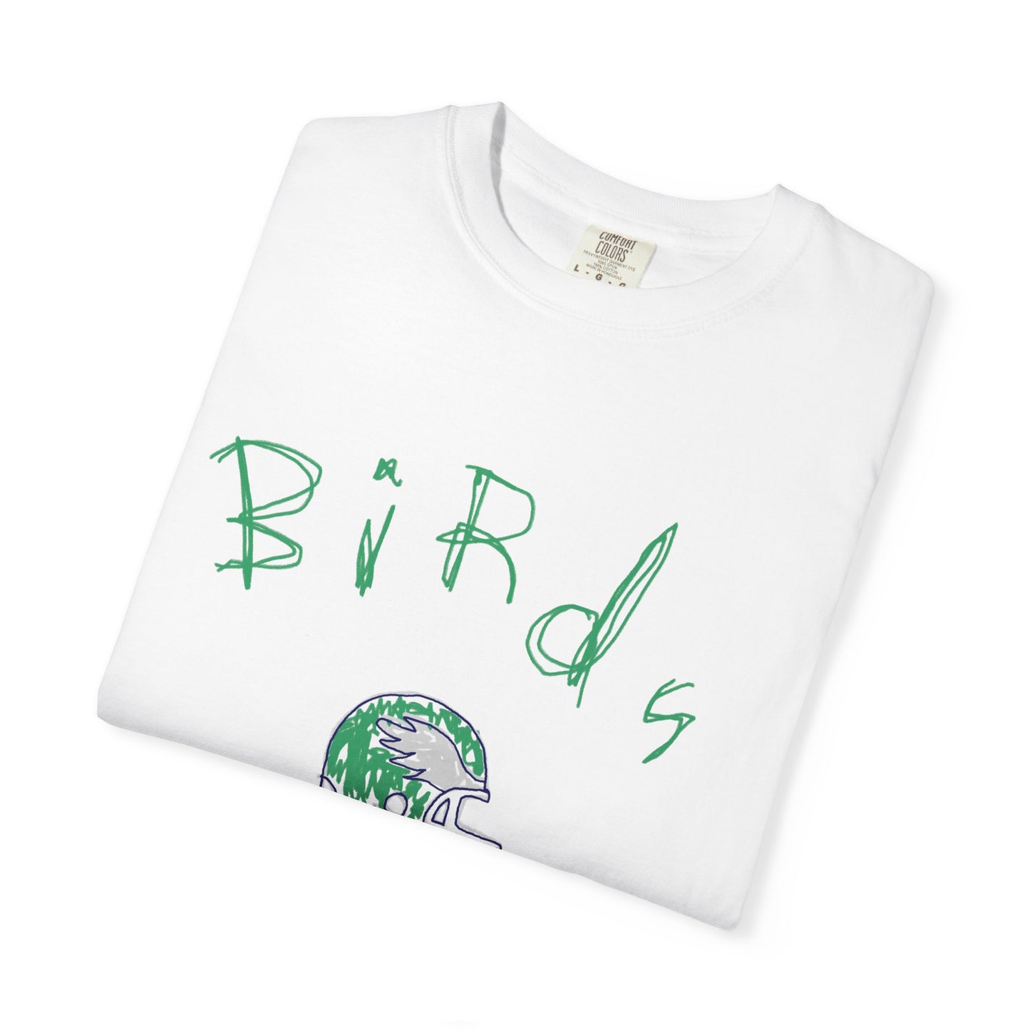Birds Football Helmet Graphic T-Shirt