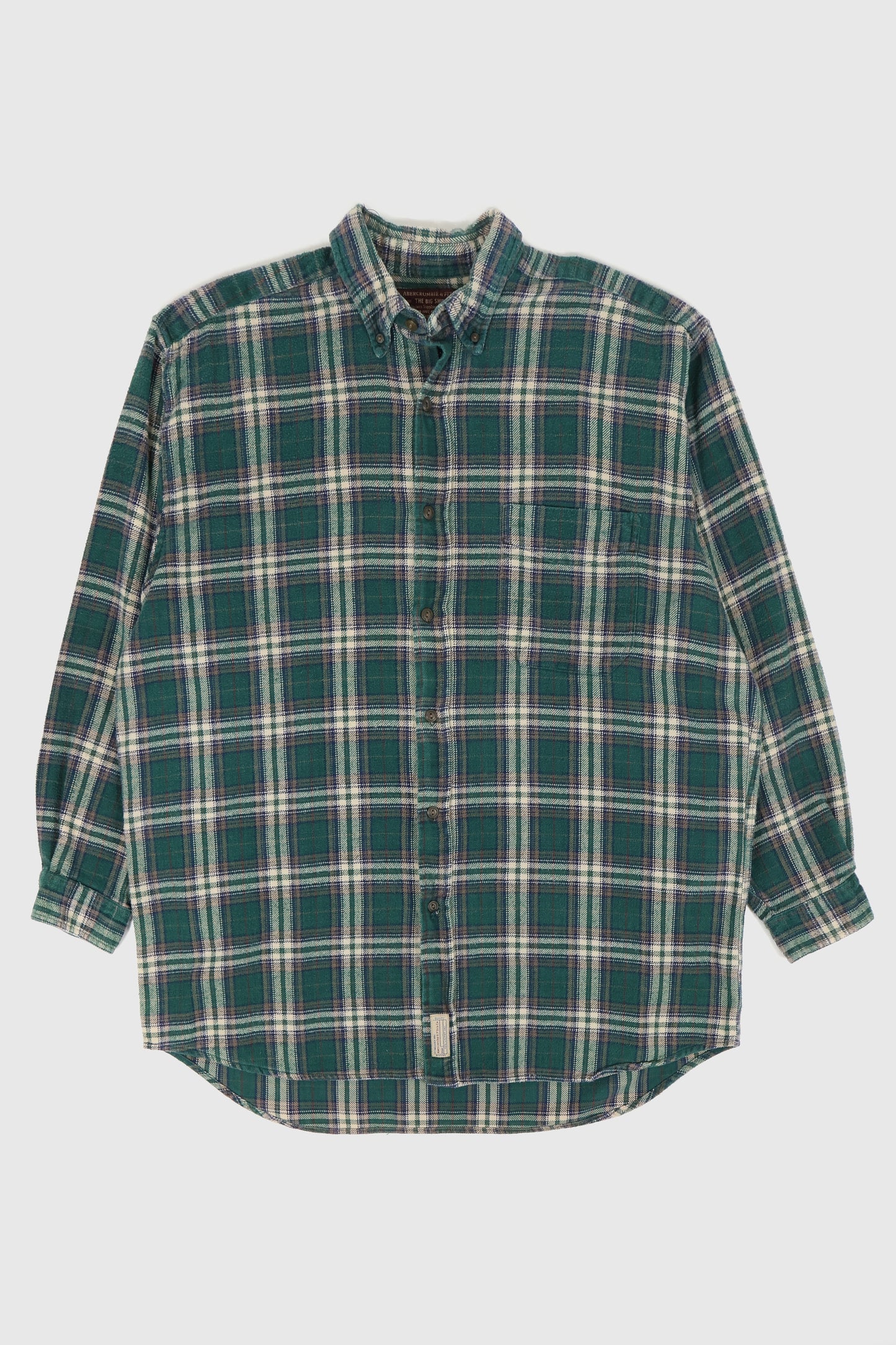 Vintage Abercrombie Plaid Flannel Button-Down Shirt Image 0