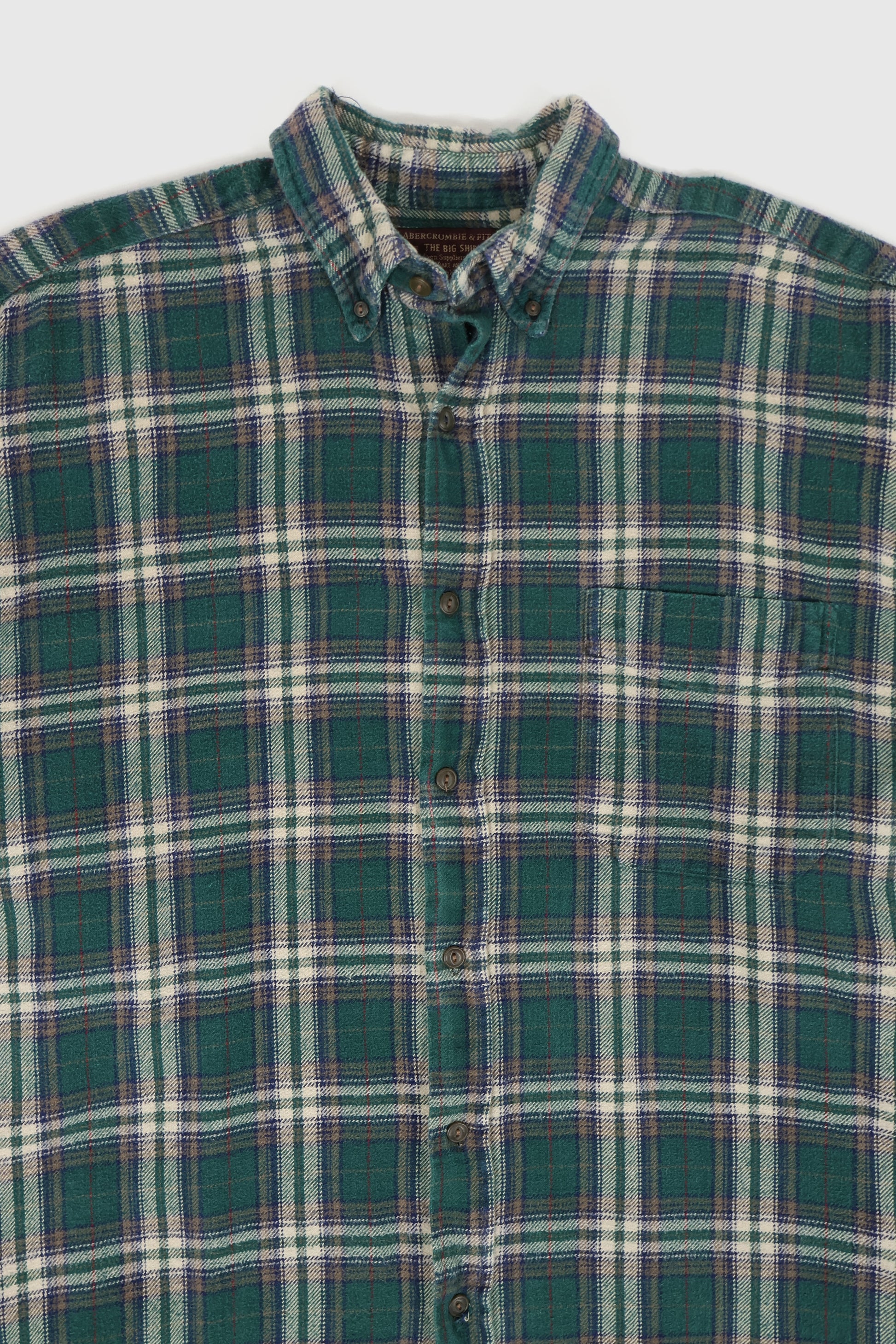 Vintage Abercrombie Plaid Flannel Button-Down Shirt Image 1