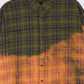 Vintage Green Plaid Flannel Button-Down Shirt